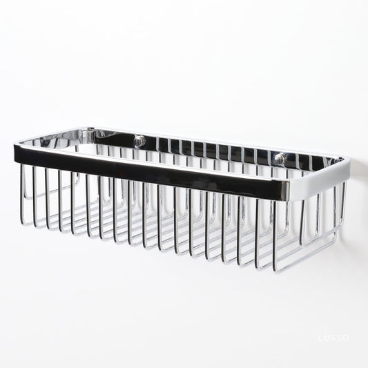 Luxe Chrome Large Shower Storage Basket