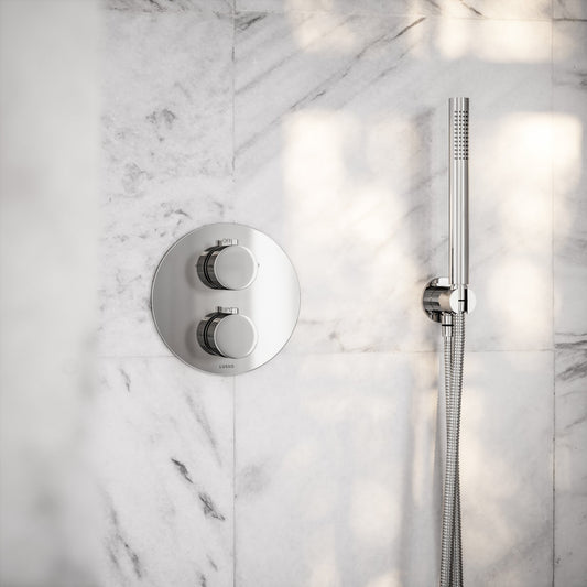 Luxe Chrome Thermostatic Shower with Handheld Shower