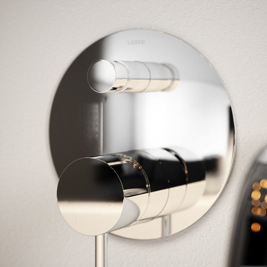 Luxe Chrome Wall Mounted Bath Shower Mixer Tap