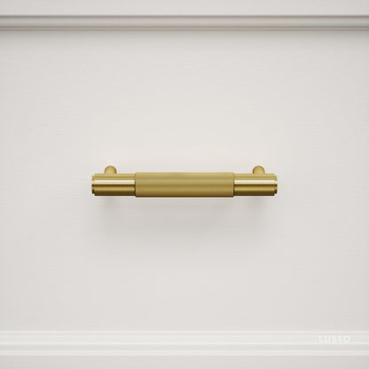 Luxe Knurled Brushed Gold Pull Bar 150mm