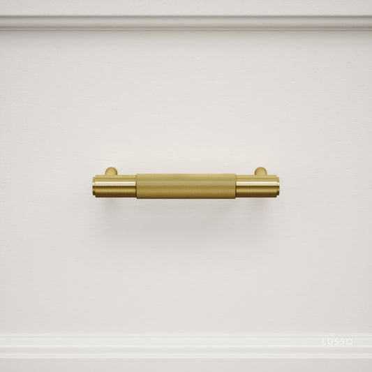 Luxe Knurled Brushed Gold Pull Bar 150mm