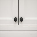 Luxe Knurled Matte Black Furniture Knobs