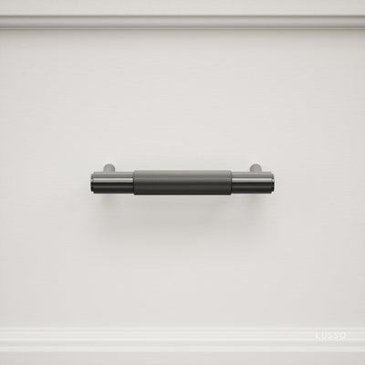 Luxe Knurled Matte Black Pull Bar 150mm
