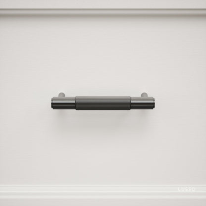 Luxe Knurled Matte Black Pull Bar 150mm