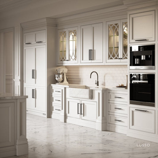 Luxe Knurled Matte Black Pull Bar 150mm