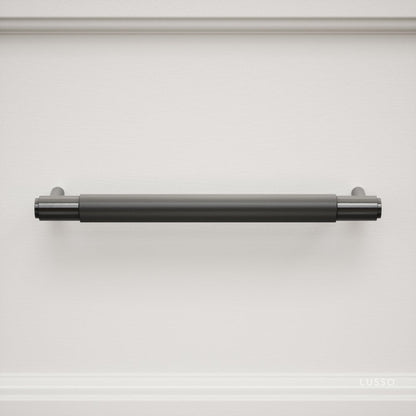 Luxe Knurled Matte Black Pull Bar 250mm