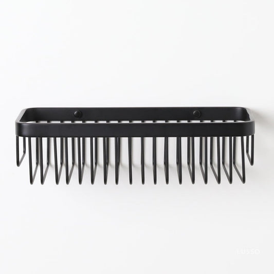 Luxe Matte Black Large Shower Storage Basket