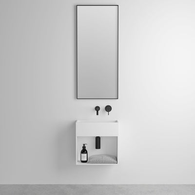 Luxe Matte Black Mirror 400mm