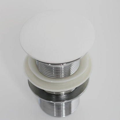 Luxe Matte White Unslotted Click Clack Basin Waste