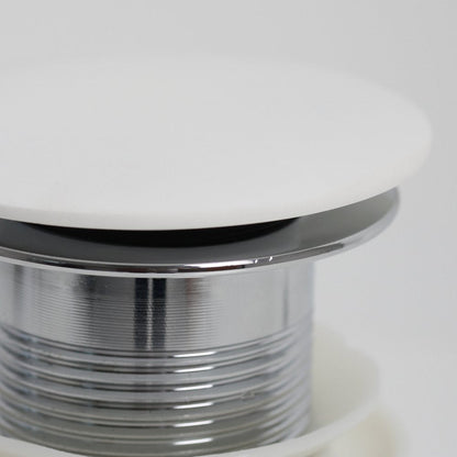 Luxe Matte White Unslotted Click Clack Basin Waste
