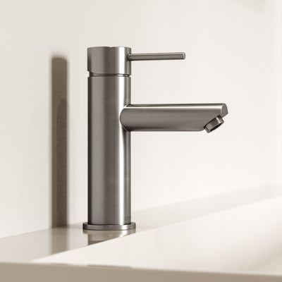 Luxe Monobloc Brushed Stainless Basin Mixer Tap
