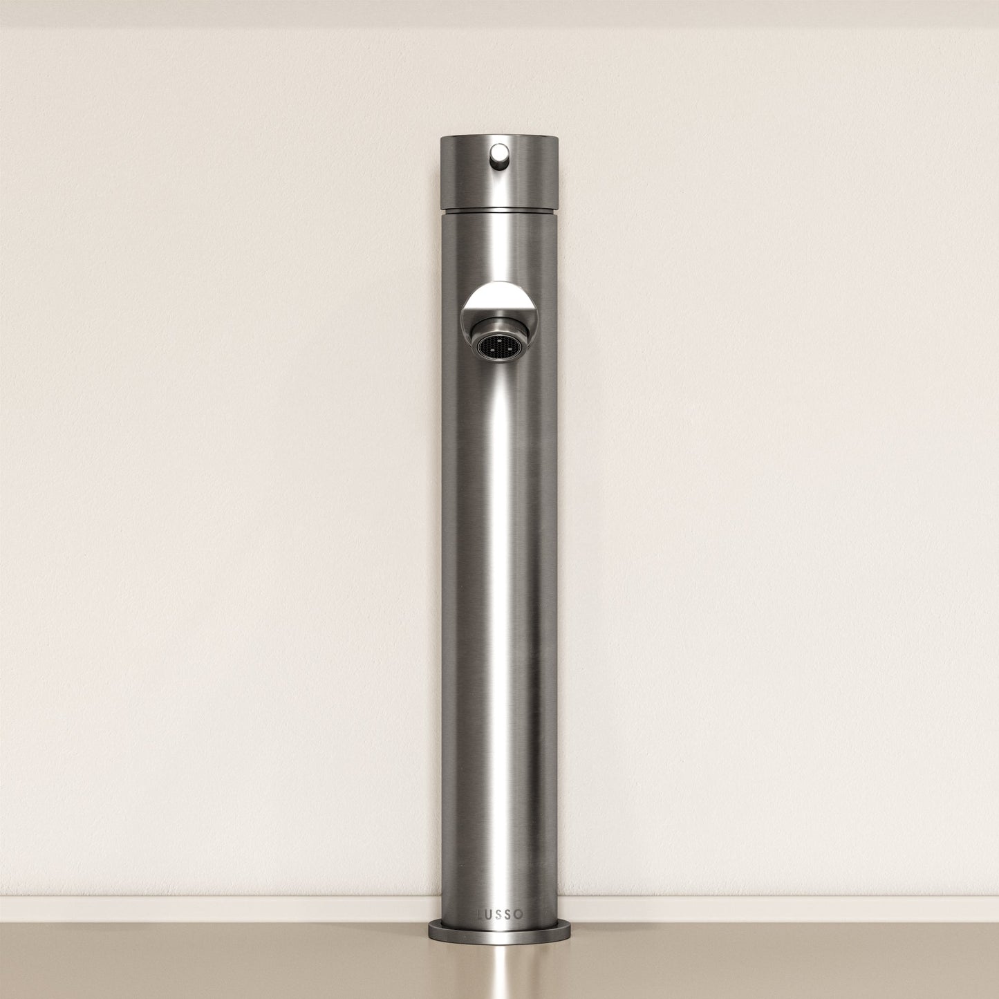 Luxe Monobloc Brushed Stainless Basin Tall Basin Mixer Tap