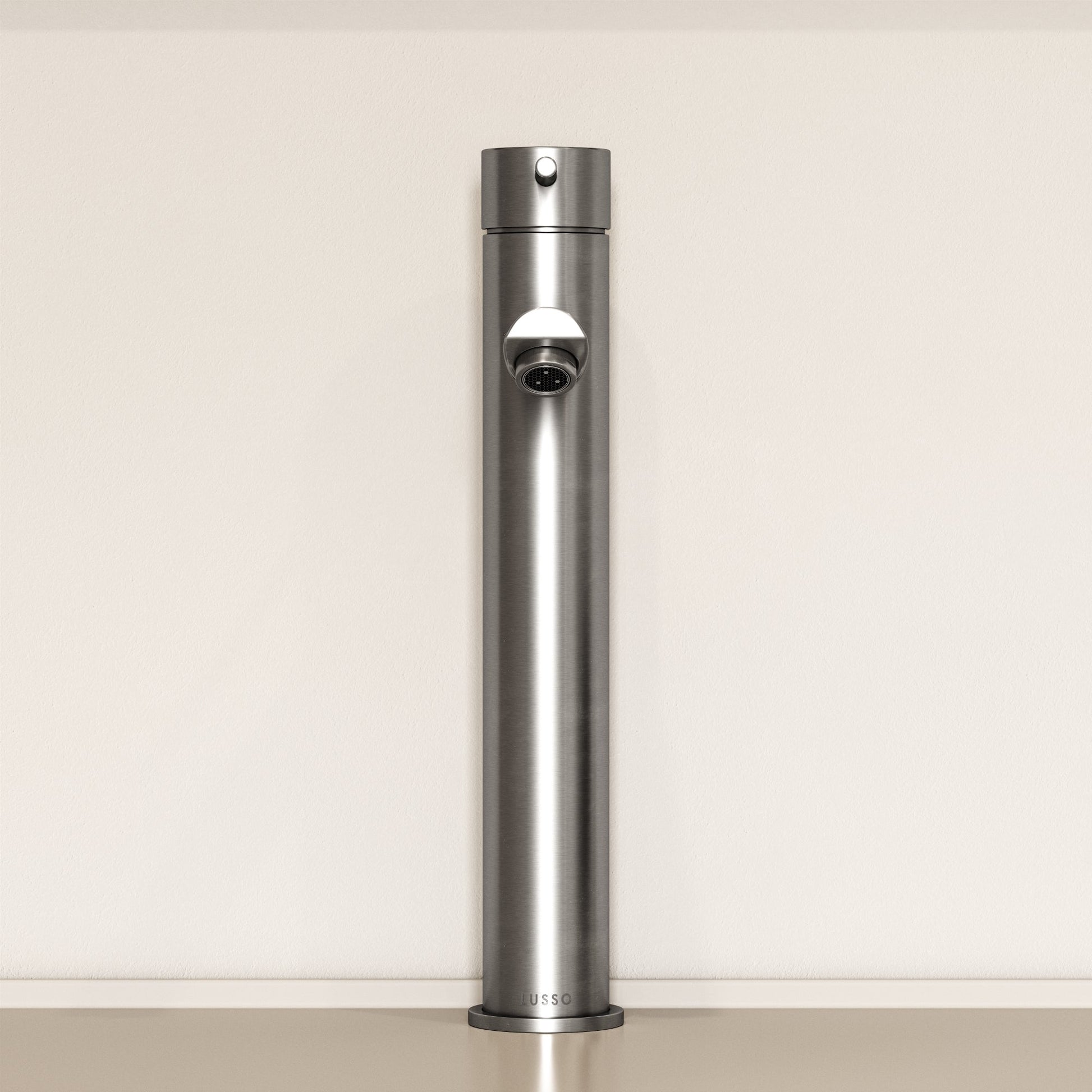 Luxe Monobloc Brushed Stainless Basin Tall Basin Mixer Tap