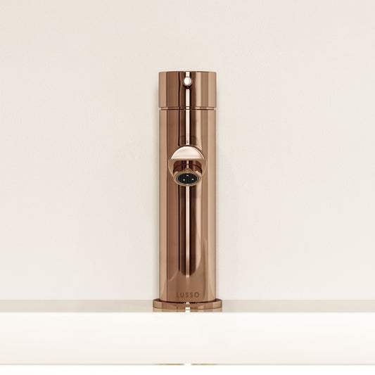 Luxe Monobloc Rose Gold Basin Mixer Tap