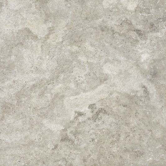 Manzoni Edge Grey Travertine Porcelain Wall or Floor Tile 600 x 600mm