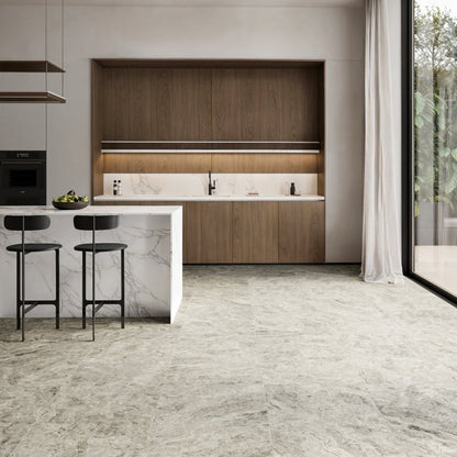 Manzoni Light Taupe Travertine Porcelain Wall or Floor Tile 1200 x 600mm
