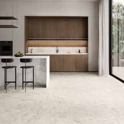 Manzoni Stone Beige Travertine Porcelain Wall or Floor Tile 1200 x 600mm