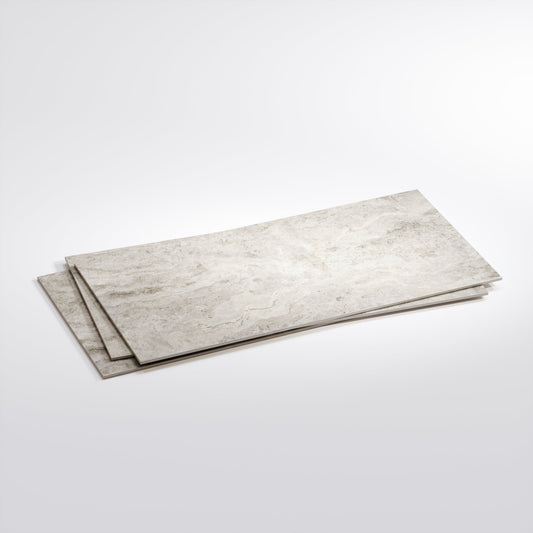 Manzoni White Travertine Porcelain Wall or Floor Tile 1200 x 600mm