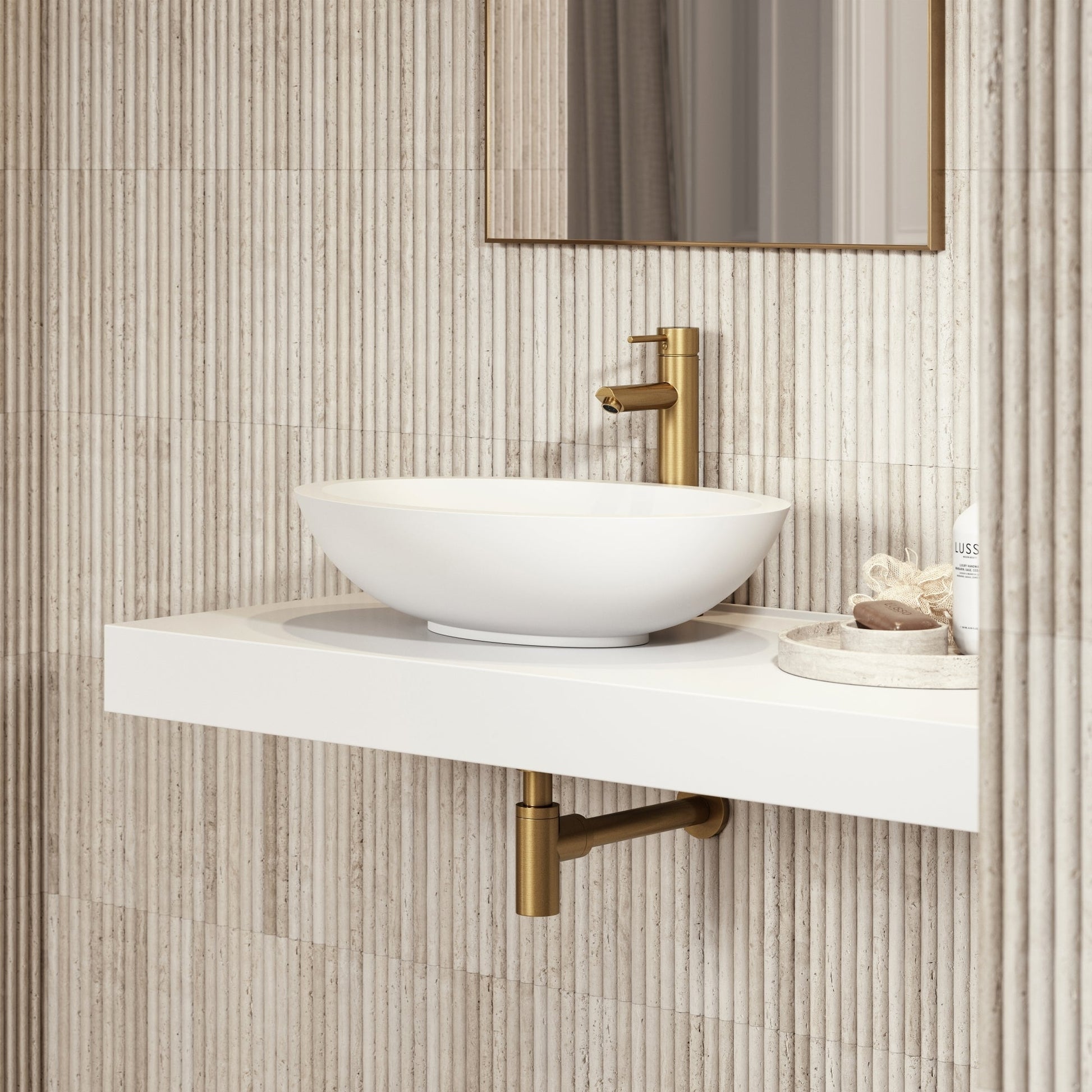 Mardan Countertop Stone Basin 570mm
