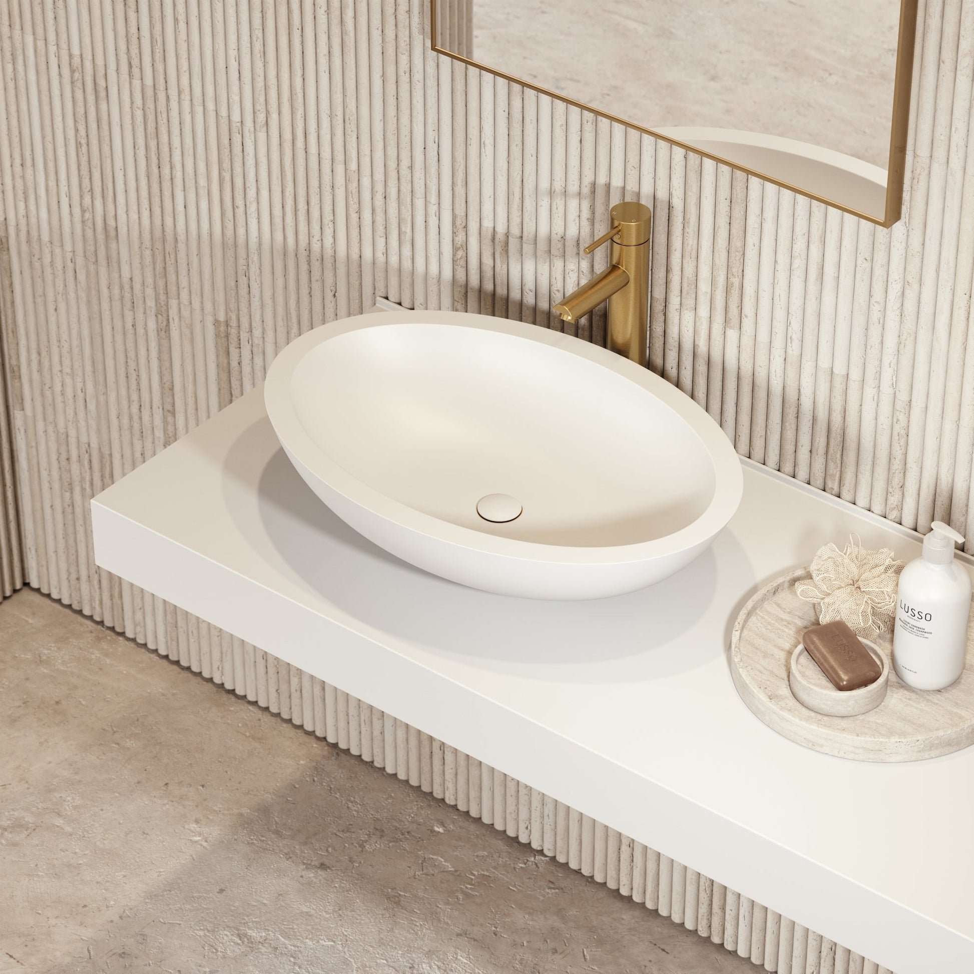 Mardan Countertop Stone Basin 570mm