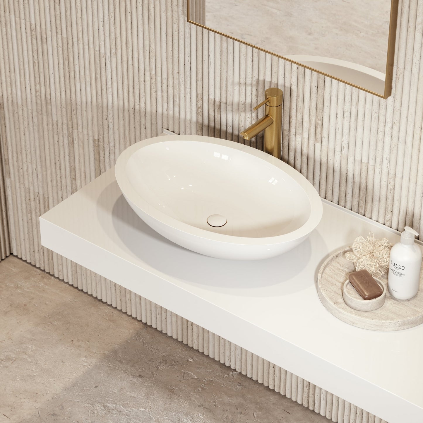 Mardan Countertop Stone Basin 570mm