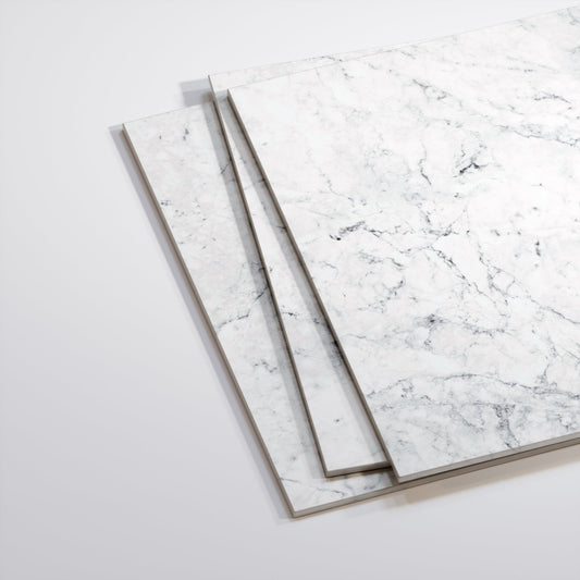 Massa Bianco Carrara Marble Porcelain Wall or Floor Tile 600 x 600mm