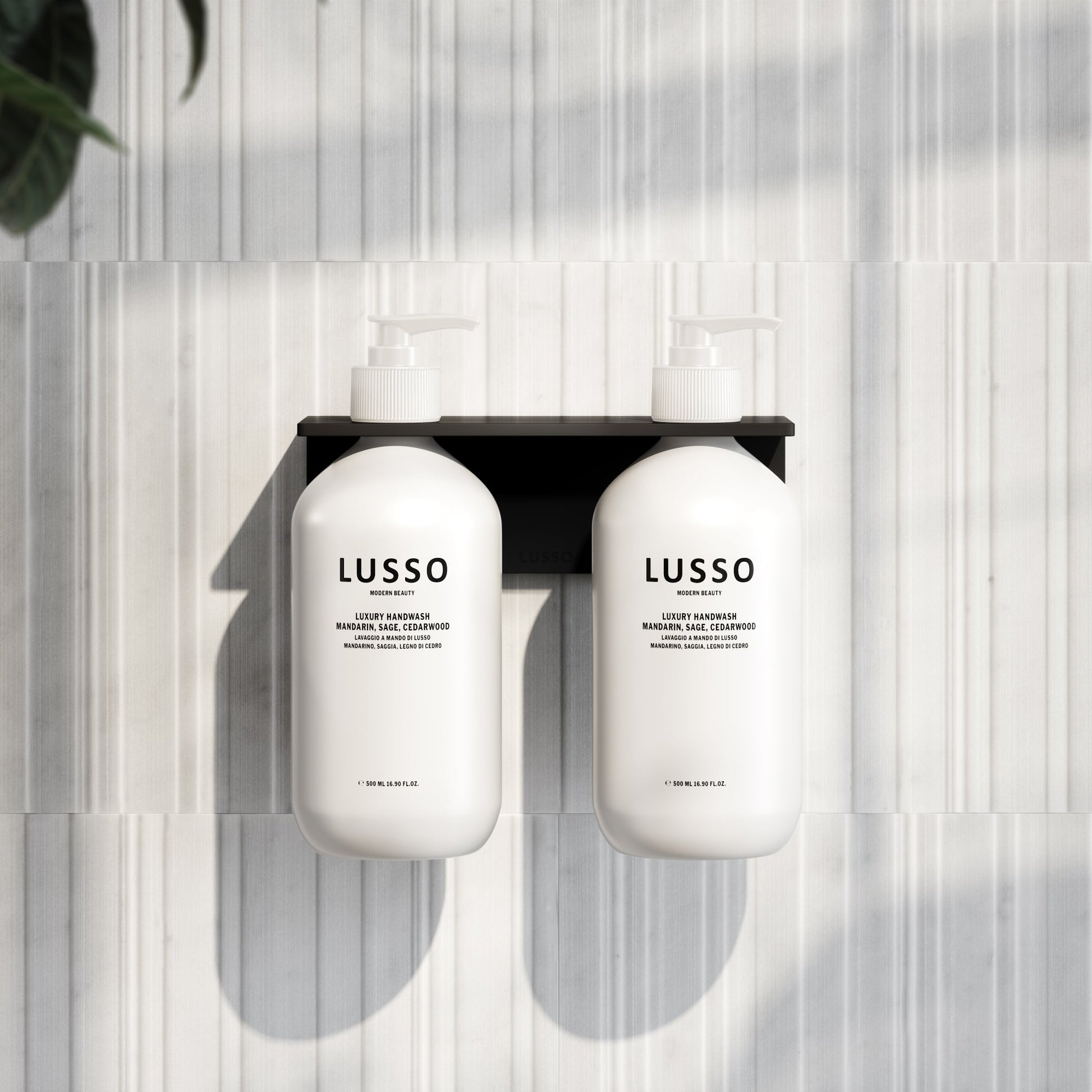 Matte Black Double Soap Dispenser Wall Bracket
