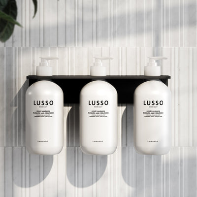 Matte Black Triple Soap Dispenser Wall Bracket