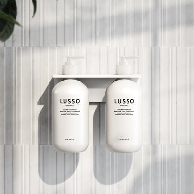 Matte White Double Soap Dispenser Wall Bracket