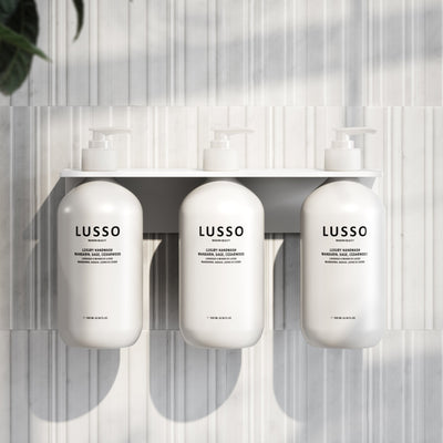 Matte White Triple Soap Dispenser Wall Bracket