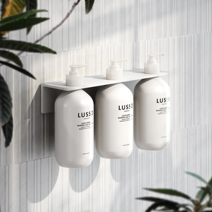 Matte White Triple Soap Dispenser Wall Bracket