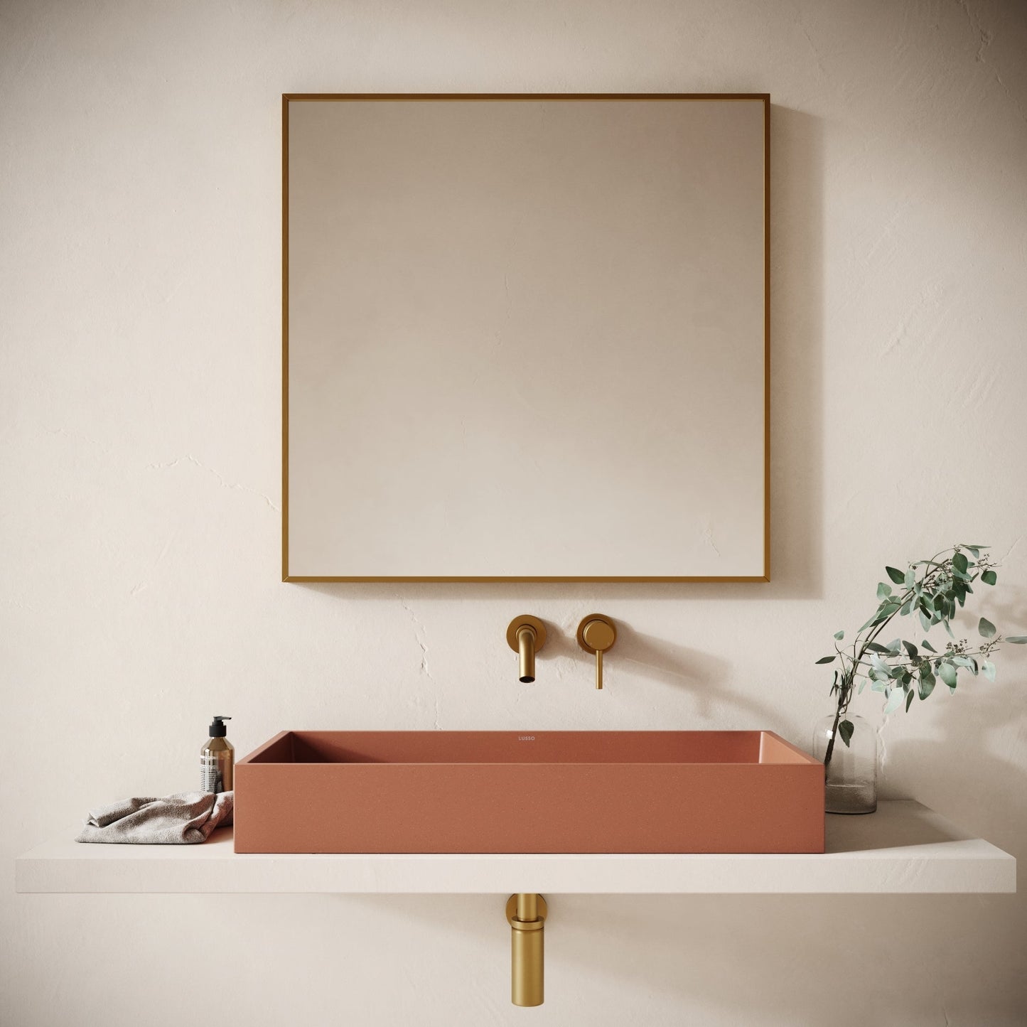Mattoni Terracotta Concrete Countertop Basin 800mm