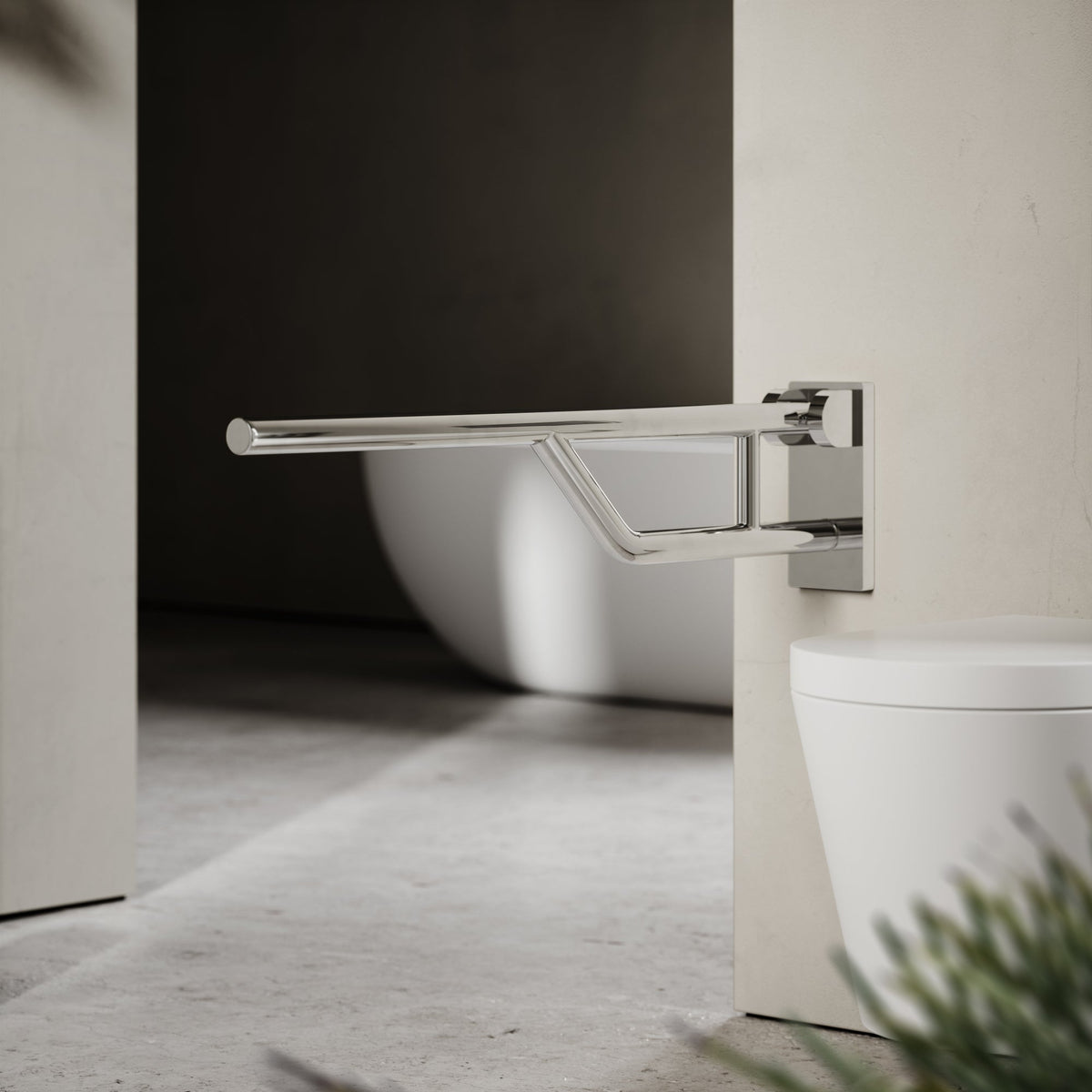 Mirror Support Rails Mayfair Chrome Hinged Support Rail 800mm - LUSSO