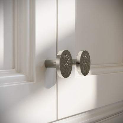 Mayfair Polished Nickel Hammered Cabinet Knob