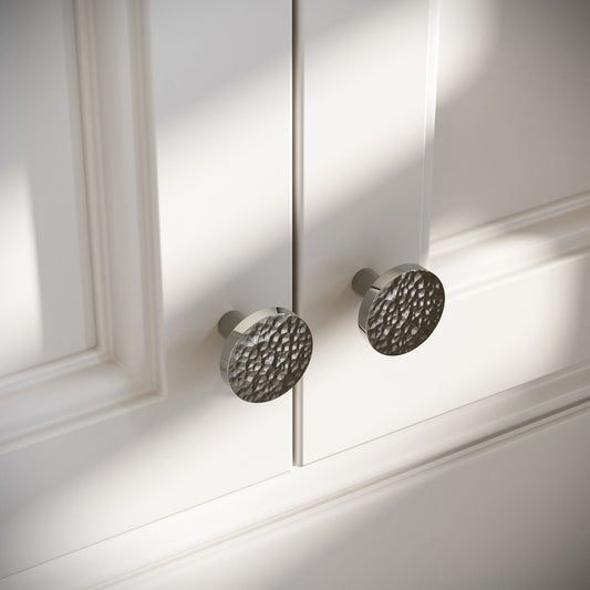 Mayfair Polished Nickel Hammered Cabinet Knob