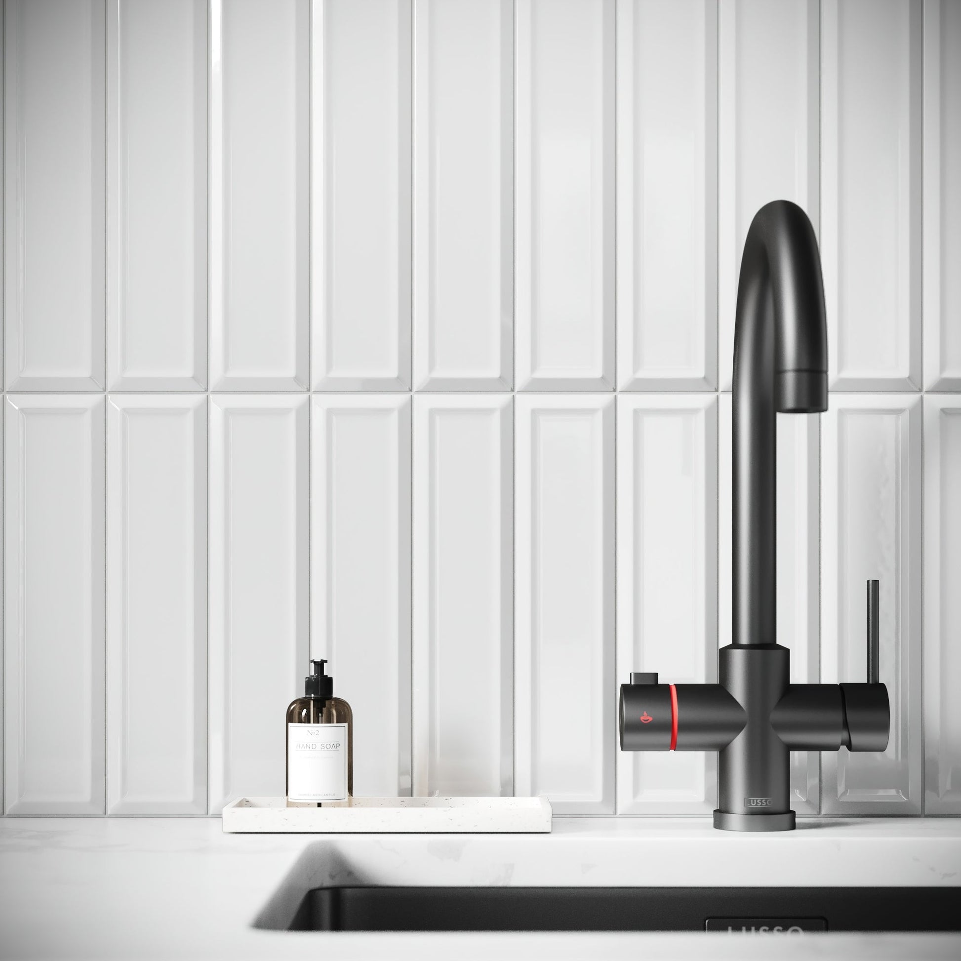 Metro Diamond White Glazed Porcelain Bevelled Wall Tile