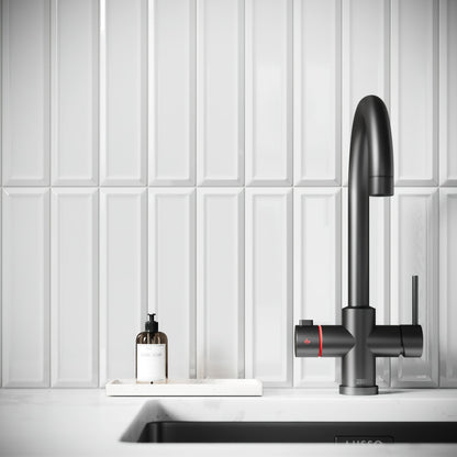Metro Diamond White Glazed Porcelain Bevelled Wall Tile