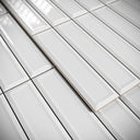 Metro Diamond White Glazed Porcelain Bevelled Wall Tile 75 x 300mm