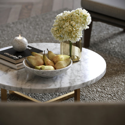 Millesi Carrara Marble Large Fruit Bowl