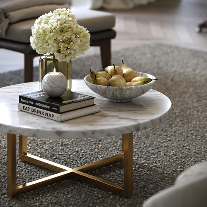 Millesi Carrara Marble Large Fruit Bowl
