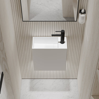 Modul Wall Hung Stone Basin 400mm
