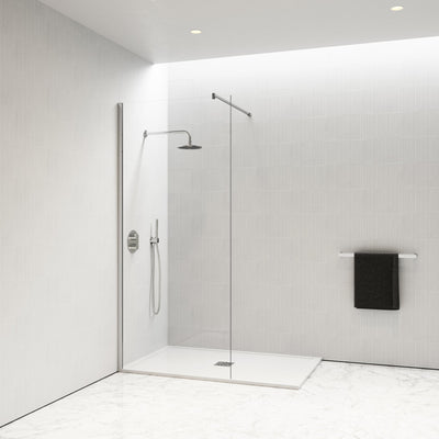 Modular Complete Walk In Shower Enclosure Chrome - KIT A (ALL SIZES)