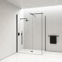 Modular Complete Walk In Shower Enclosure Matte Black - KIT B (ALL SIZES)