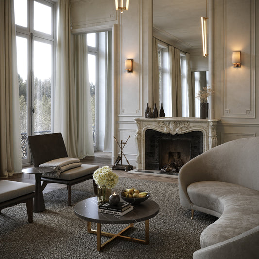 Monet Pietra Grey Marble Side Table 380mm