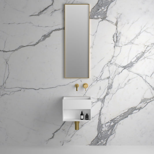 Moode Brushed Gold Mirror 300mm