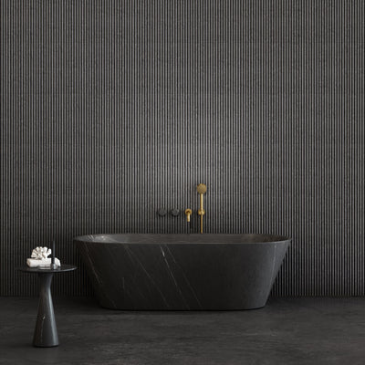Muse Pietra Grey Marble Freestanding Bath 1700mm