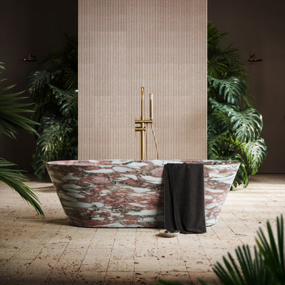Muse Rosa Norwegian Marble Freestanding Bath 1700mm