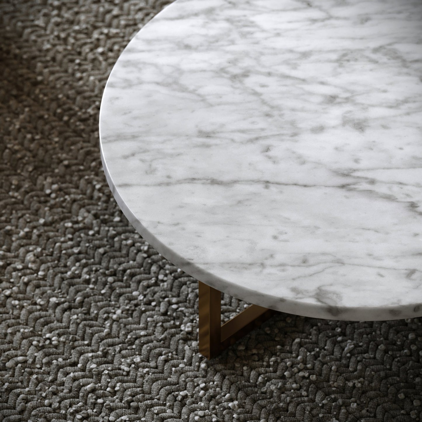 Nazzano Carrara Marble Round Coffee Table