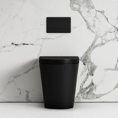 Nera Matte Black Back To Wall Rimless Toilet & Soft Close Seat