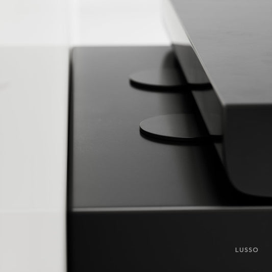 Nera Matte Black Wall Hung Rimless Toilet with Concealed Cistern Frame and Gunmetal Flush Plate